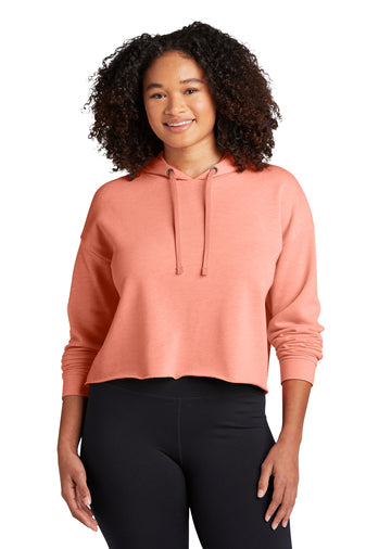 Women's Tri-Blend Wicking Fleece Cropped pullover Hoodie