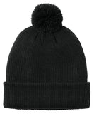 Solid Color Pom Beanie