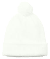 Solid Color Pom Beanie